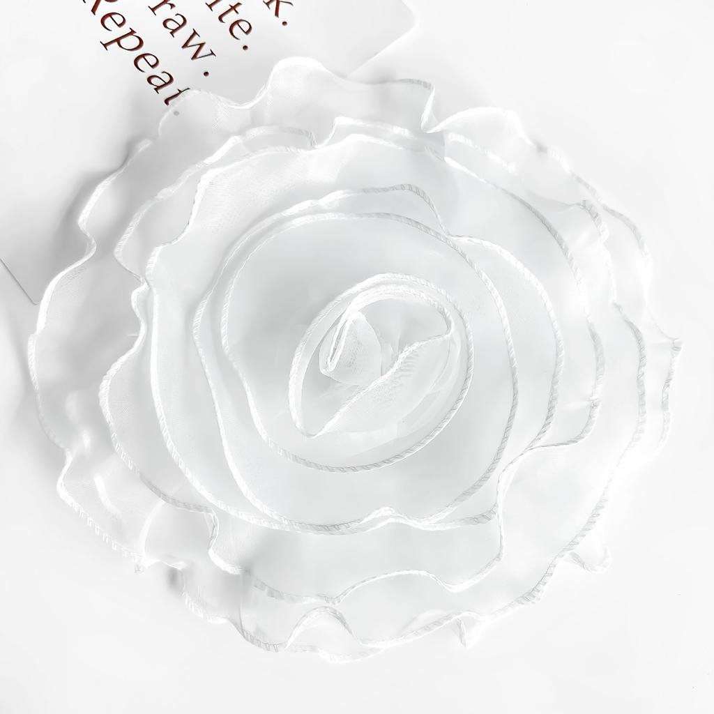 Solid Color Three-Dimensional Flower Corsage Accessories Simulated Flower Decoration Material Eugen Yarn Lace Cloth Sticker Accessories