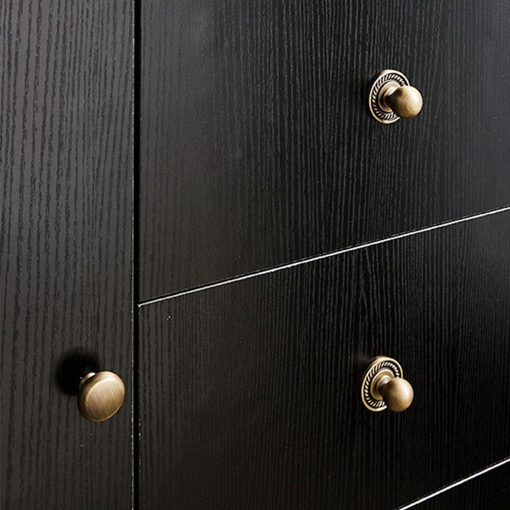 Gold Round Brass Cabinet Pull Solid Brass Wardrobe Pulls Retro Cabinet Door Handle Home Use