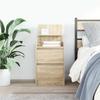 Nightstand with 2 Drawers Sonoma Oak Finish 38 x 34 x 80 cm
