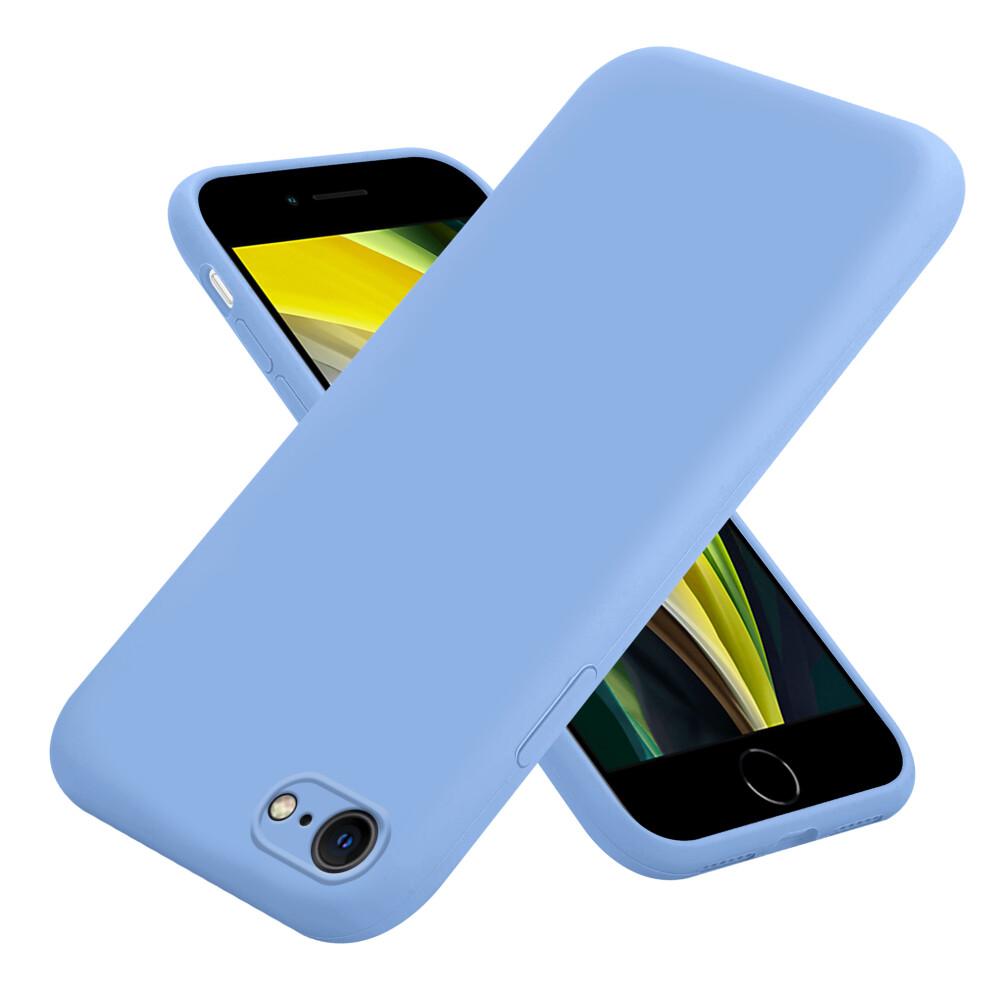 (Blue) For Phone case Liquid Silicone Shockproof Phone Case