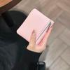 Компактный кошелек для монет из натуральной кожи Женский Минималистичный кошелек на молнии с отделениями для карт Портативный держатель для карт