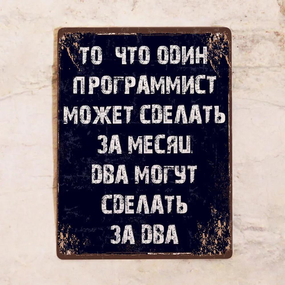 Металлическая табличка Кот Декор для офиса 20x30 см Забавная цитата Жестяная табличка Мужская берлога Настенное искусство