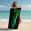 proof beach towel with Borussia Monchengladbach logo pattern - soft,absorbent,quick-drying,machine washable - perfect for swimming,camping,bathing