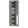 VidaXL Buffet haut Sonoma gris 34,5x34x180 cm Bois d'ingénierie 3199039