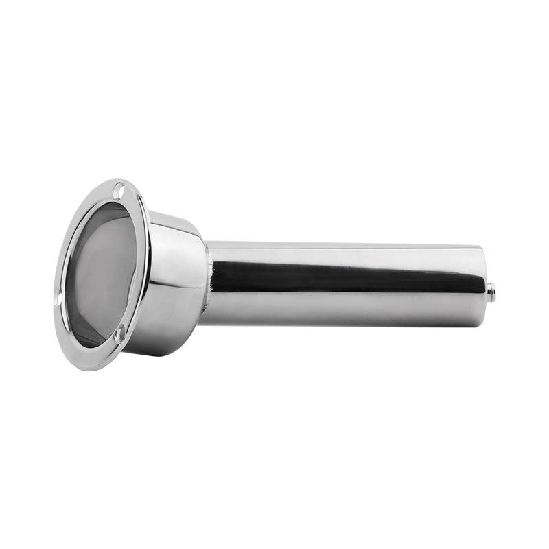 2 in 1 Boat Fishing Rod Tube Cup Holder Stainless Steel 15/30/90 degree Round Top Cup Holder for Yacht Ship Boat Accessories
