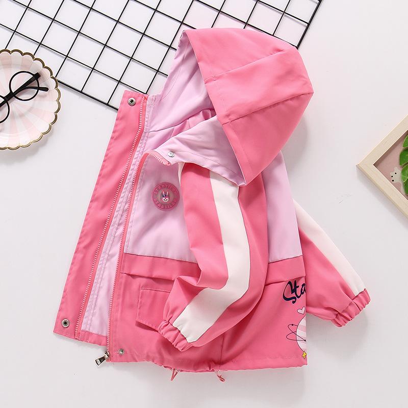Повседневная куртка Hardshell для девочек, весна и осень, красивая модная куртка для детей