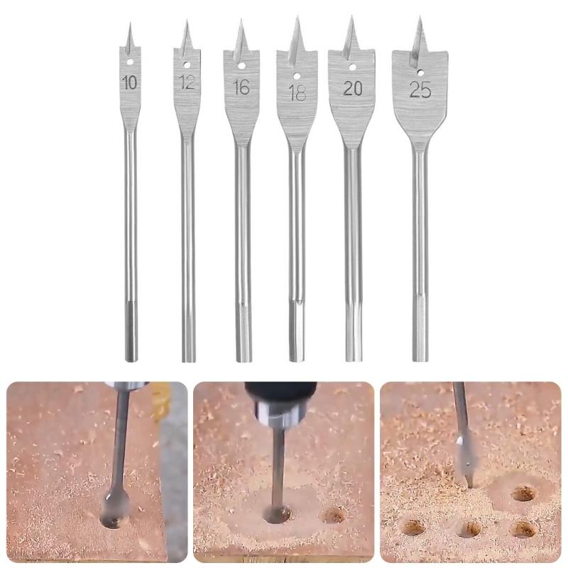 Premium Heat Treated Carbon Steel Shovel Type Wood Auger Bits For Accurate Boring On Electric Drills Expansion Tool
