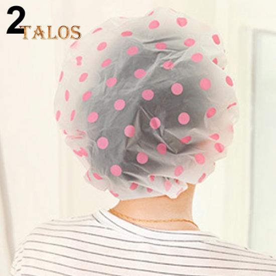 Водонепроницаемая прозрачная шапочка для душа для ванной с узором точки, предметы для ванной комнаты