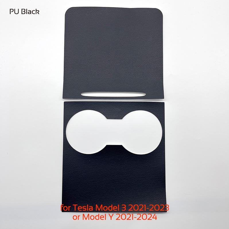 for D7 Model 3 Y 2021-2026 PU Leather Carbon Center Console Cover Protector Panel Protective Film Sticker Car Accessories SH7