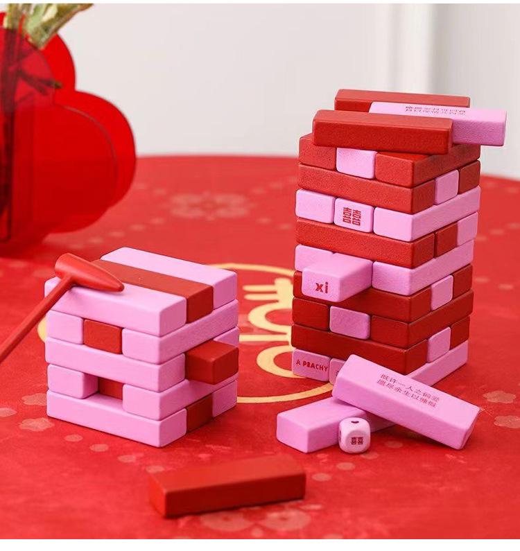 Свадебная Дженга - Блокиратор Двери: Пранк для пары, Атмосфера молодоженов, Фотореквизит, Подарки на свадьбу.