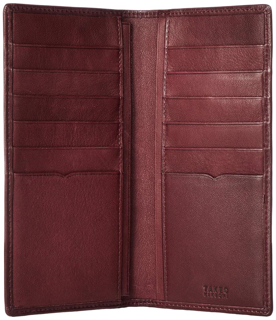 Мужской кожаный кошелек Takeo Kikuchi, Клод (Нет кошелька для монет), 101627, Винный