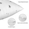 Minimalist Christmas Tree Black Square Pillowcase Polyester Linen Velvet Printed Decorative Throw Pillow Case Bed Cushion 45X45