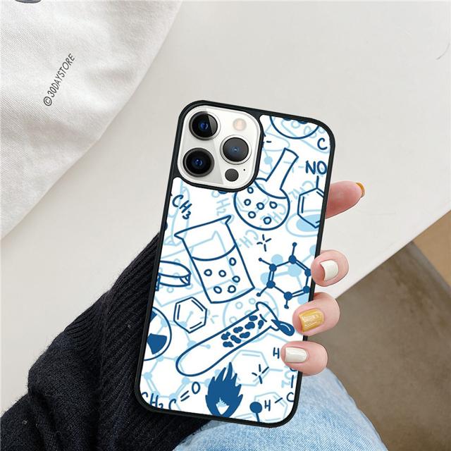 Атом Химия Наука дизайн Чехол для телефона Cover Для iPhone 17 Air 15 16 Pro Max 14 13 12 11 Pro Max Plus Coque