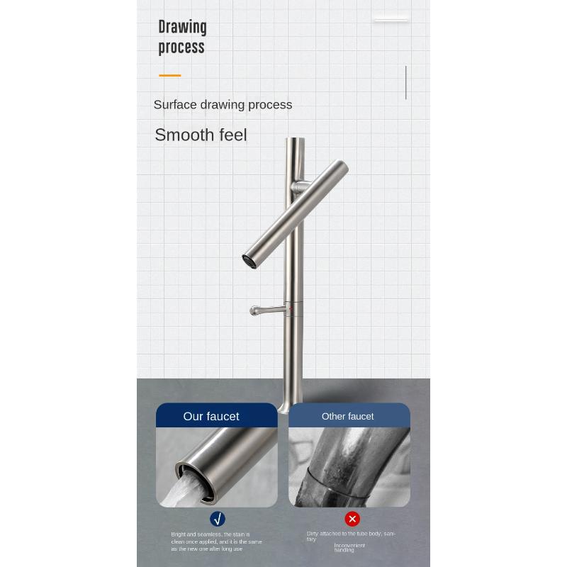 Смеситель для кухни из нержавеющей стали, смеситель для кухонной раковины с двойным управлением, матовый, для холодной и горячей воды, смеситель для раковины с овощами