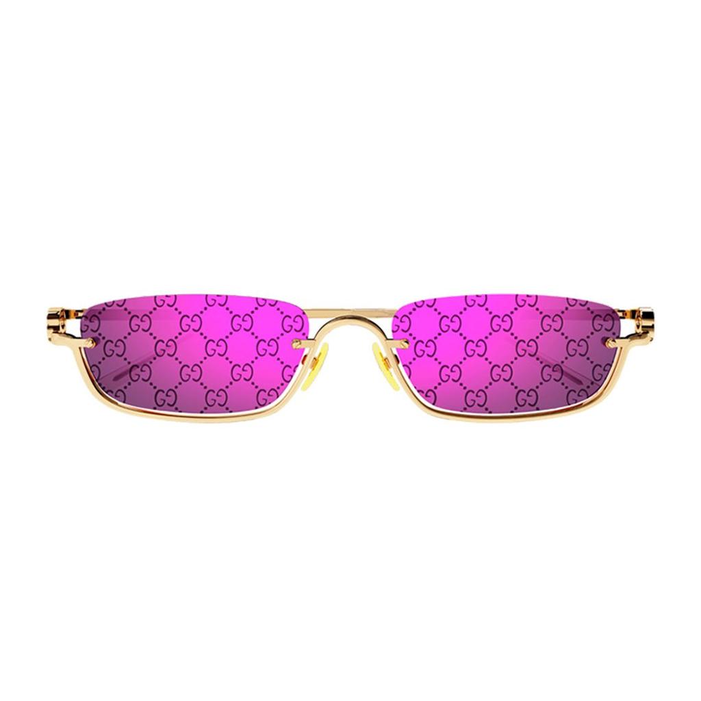 Gucci Patterned Purple Lens Rectangular Sunglasses Unisex sunglasses GG1278S-005