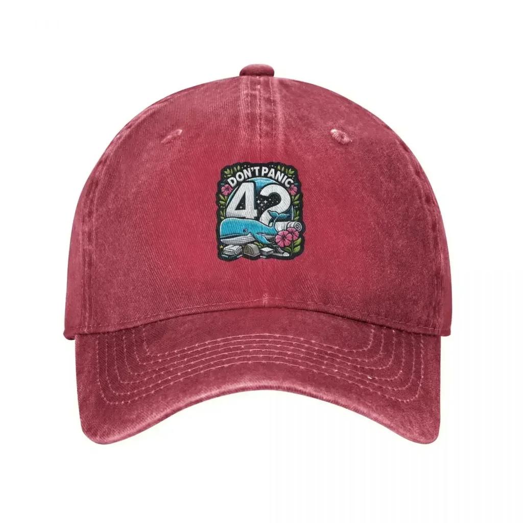 New Dont Panic  the whale and the petunia dont forget your towel Baseball Cap Ball Cap Womens Hats  Unisexs