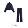 Kaslead New Arrival Women's Clothing Fashion Style Denim Jacket Coat Casual Pants 6929075 6929011