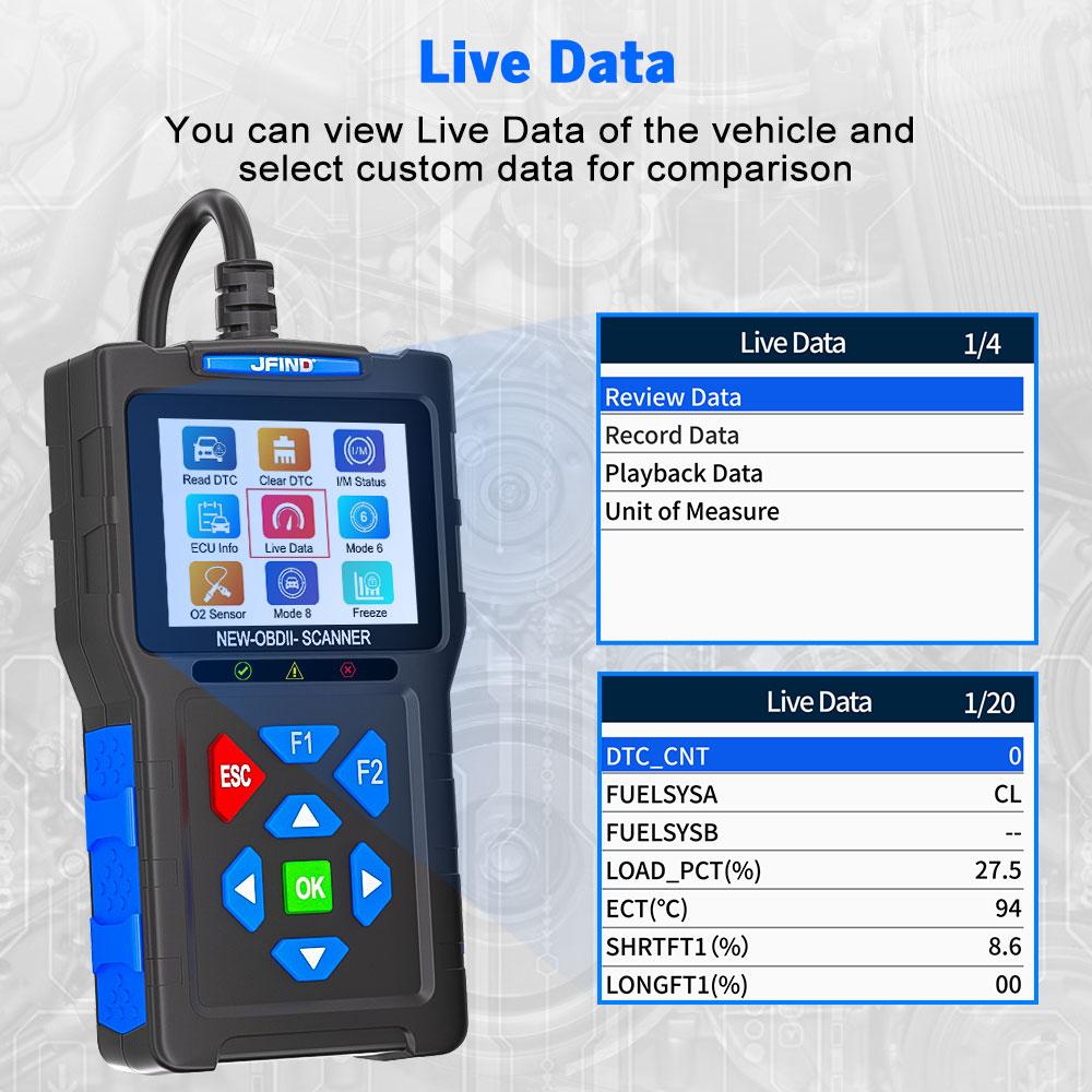 Car OBD2 Scanner Universal Motorcycle Cable 3-in-1 For Yamaha For Honda Code Reader Battery Performance Testing Diagnostic Tool