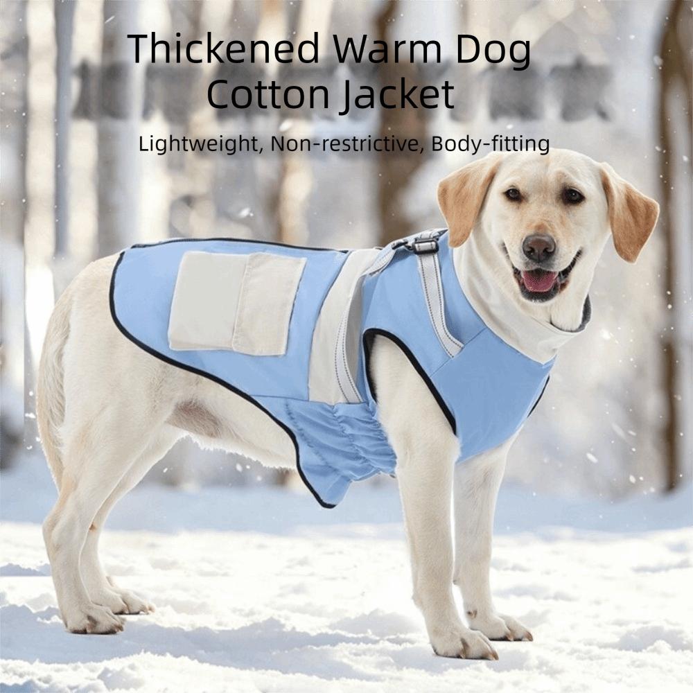 with Harness Dog Cotton Clothes Waterproof Pet Down Coat Fashion Dog Vest Jacket Daily Wear