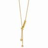 Elegant Long Geometric Titanium Steel Necklace For Women With Stylish Tassel Design