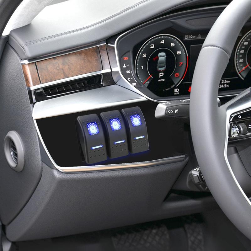 24V 12V for Caravan Switch Panel 3 Button Car Light Toggle For Boat Truck Trailer Marine Motorhome Campervan furgone Accessories