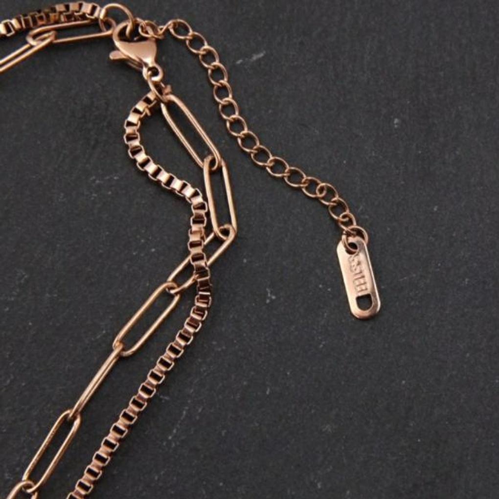 Atria Chain Two-Row Surgical Steel Necklace SHASNSC0001