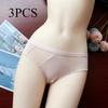Тонкое сексуальное женское белье с заниженной талией, сетчатое нижнее белье, женские трусы из ледяного шелка, дышащие треугольные трусики