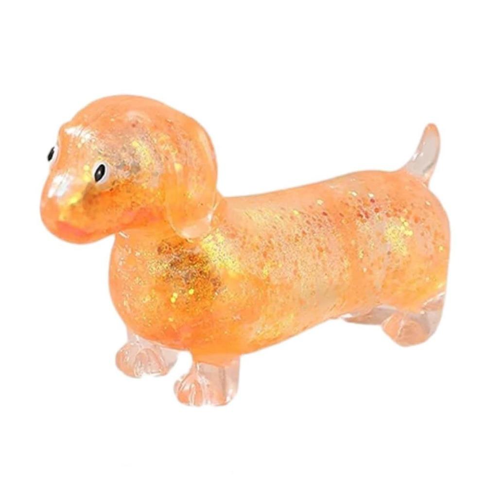 Cute Puppy Slow Rising Toys Sparkling Powder Squishy Toys Sausage Dog Fidget Children Gifts