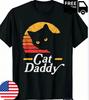 Summer T Shirts Cat Daddy Vintage 80s Style Cat Vintage Distress T-shirt