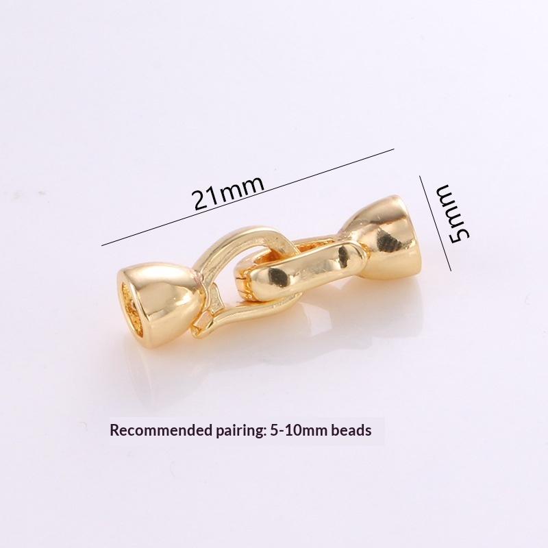 2 шт. DIY для изготовления ювелирных изделий 18K позолоченный жемчужный ожерелье-коннектор Застежка Ручная работа Аксессуары для ожерелий и браслетов Расходные материалы