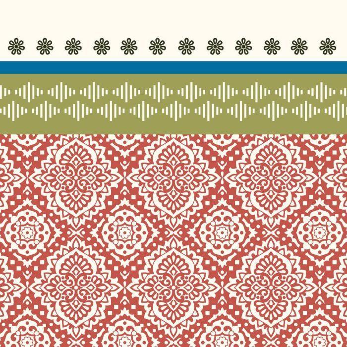 Complete Reversible Duvet Cover Pack for Bed 180 X 200 Cm "King Size" Nature Red