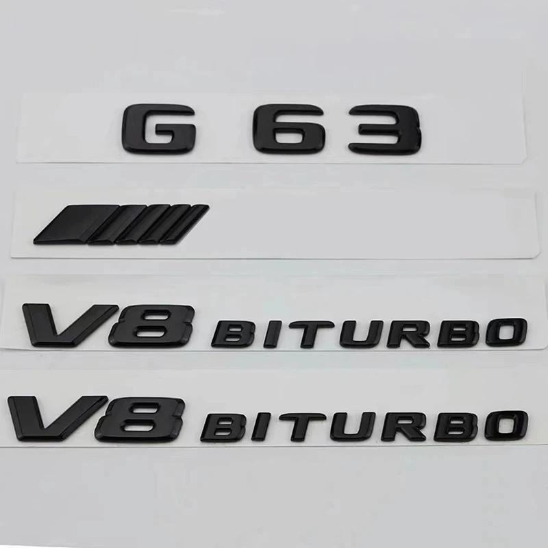 3d ABS Glossy Black Letters Car Rear Trunk Badge Emblem GDSFDH4 Logo Sticker For Mercedes G63 AMG W463 W464 G 63 V8 BITURBO Accessories