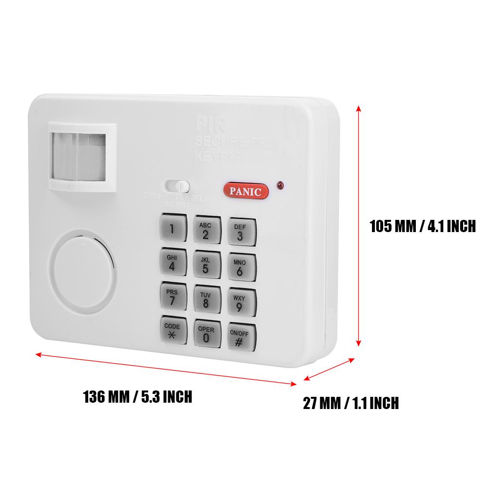 Wireless PIR Motion Sensor Alarm Password Home Security Keypad Remote Infrared Detectors