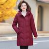 Пуховик средней длины для женщин Mother's wear, зимняя новая утолщенная белая пуховая куртка для женщин среднего и пожилого возраста