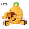 Interactive Baby Toy Beehive Hide And Seek Plush Toy, Pull Out Bee Sensory Activity Infant Grasping Pulling Fine Motor Skill for 0-3 Years, Soft