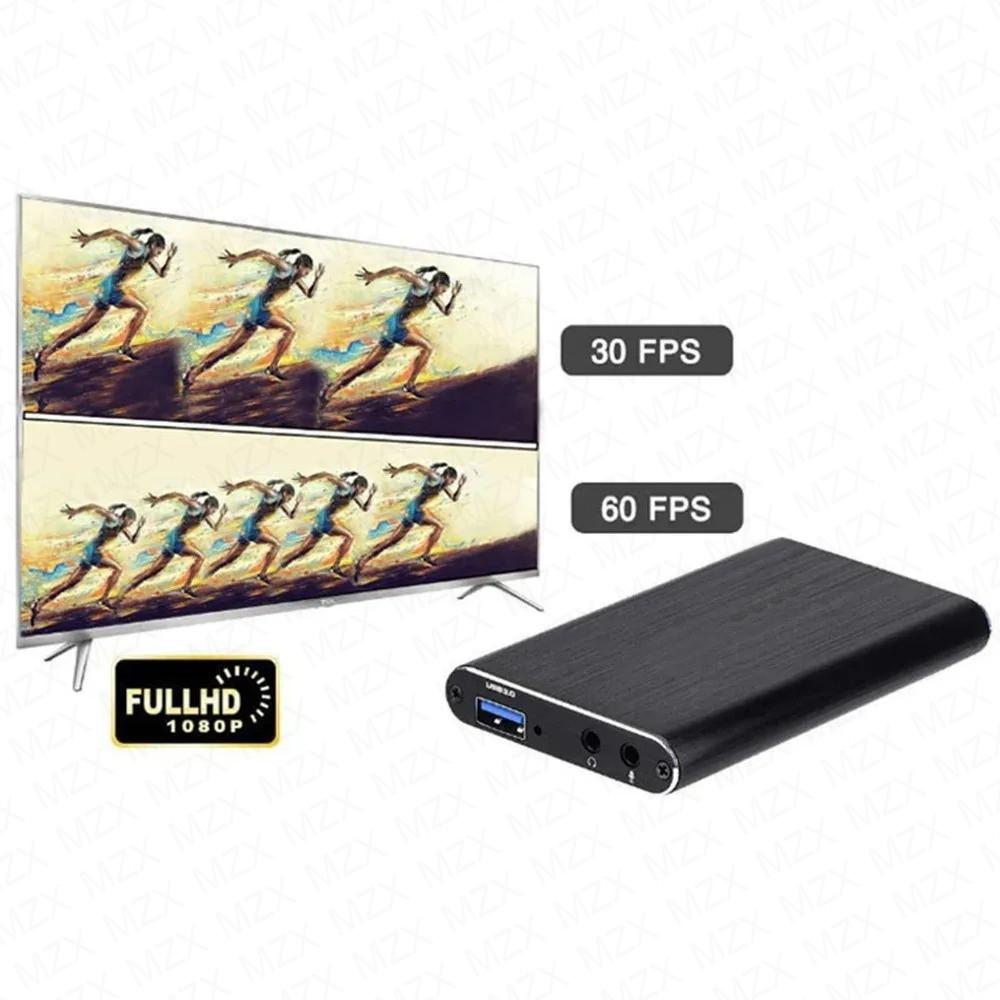 MZX Карта захвата видео 4K HDMI-совместимая 60 Гц 30 Гц USB 3.0 1080P 60 кадров/сек 30 кадров/сек Живой рекордер Grabber Capturer Игровое аудио Микрофон