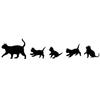Wooden Stamp Cat Border 56x11mm