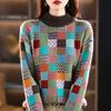 Женский свитер Осень Зима Утепленный Пуловер Теплый Вязаный Эластичный С Длинным Рукавом Оверсайз Джемпер Топы