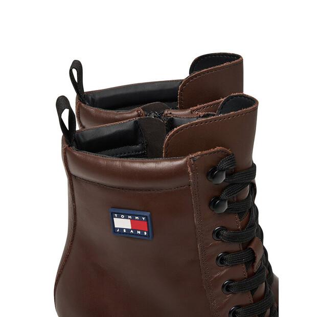Ботильоны Tommy Jeans Tjw Lace Up EN0EN02832 Brown