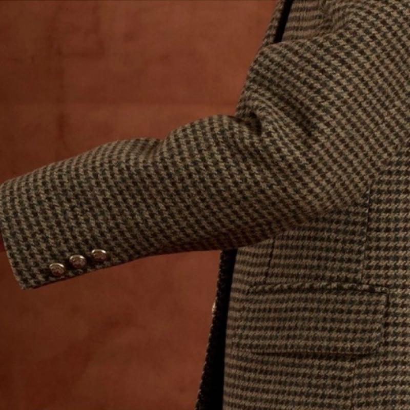 Bcbg Houndstooth Wool Single Jacket B5w9j107
