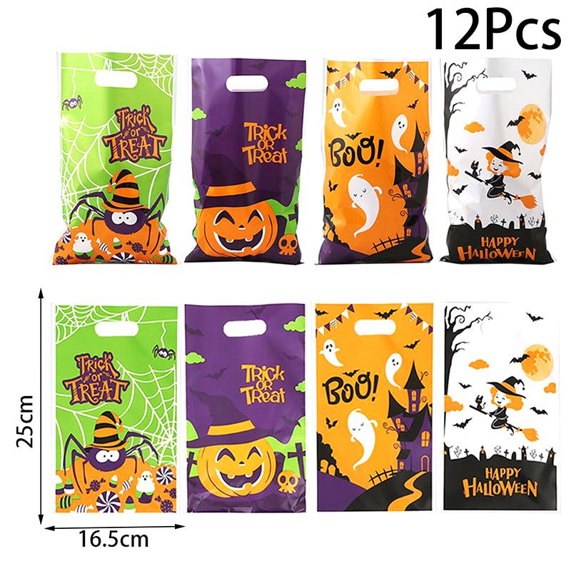 50 шт. подарочные пакеты на Хэллоуин, упаковочные пакеты для конфет и печенья, декор для вечеринки на Хэллоуин