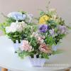 Artificial Mixed Bouquet with Picket Fence Pot - Indoor Home Ornament