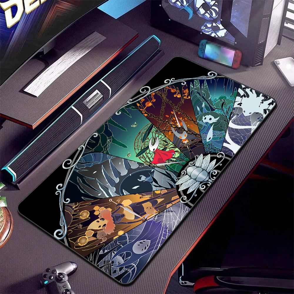 Large PC Rubber Mousepad Gaming Stitch Edge Thicken Mouse Mat XXL Anime Hollow Knight Rubber Non-slip Keyboard Laptop Mausepads