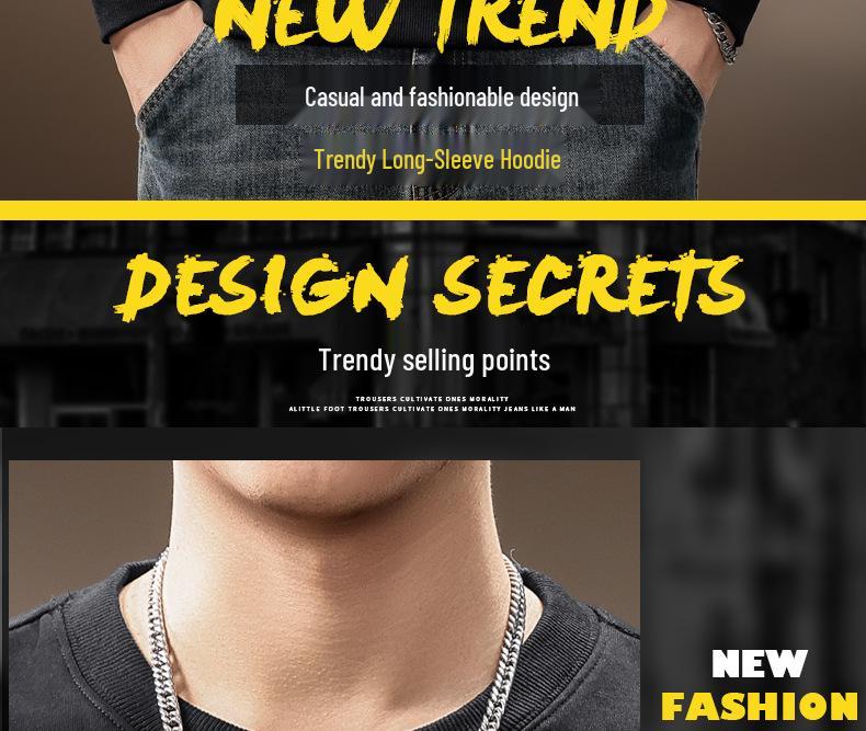 High-End Men's Retro Color Block Patchwork Heavyweight Hoodie, Autumn Arrival