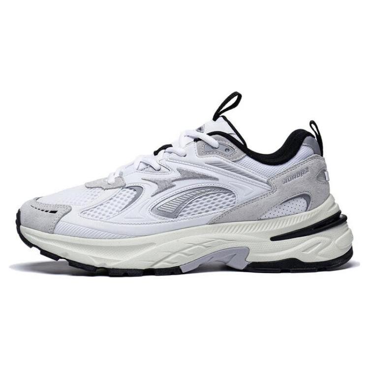 Li Ning Aurora 2K Удобные Нескользящие Износостойкие Низкие Повседневные Кроссовки Мужские Стандартные Белые AGCT107-1