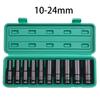 1/2Inch Drive 6-Point Impact Socket Set 10-Piece Metric Sizes 8-24m/10-24mm Carbon Steel Impact Socket Set with Hard Storage Box