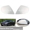 Pearl White Rear View Side Mirror Cover Skull Caps Pair For Tesla Model 3