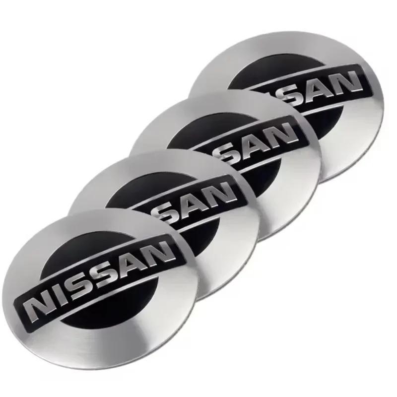 For Nissan ArR4For Nissan Nismo Tiida Teana GTR 350Z 370Z 240SX Juke Note Versa 4Pcs 56MM Car Wheel Center Hub Cap Stickers Styling