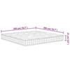 VidaXL Matelas à ressorts ensachés dureté moyenne 200x200 cm 3206421