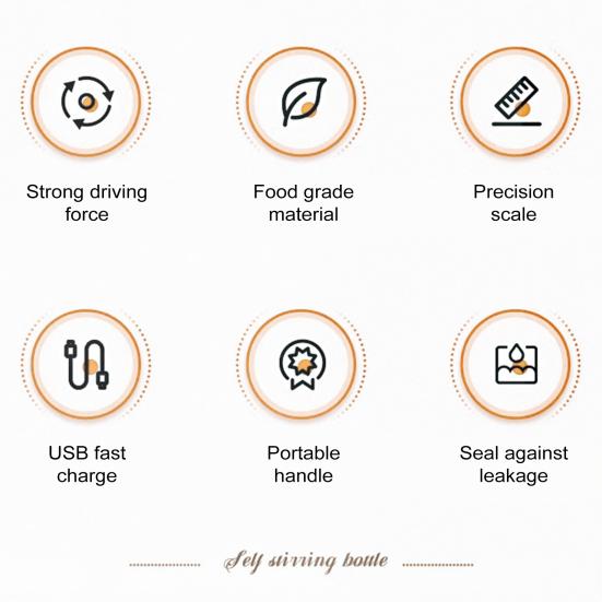 Электрическая бутылка-шейкер для протеина, чашка-миксер для мгновенного смешивания для протеиновых коктейлей, орехов, фруктов, самоперемешивающаяся бутылка-шейкер